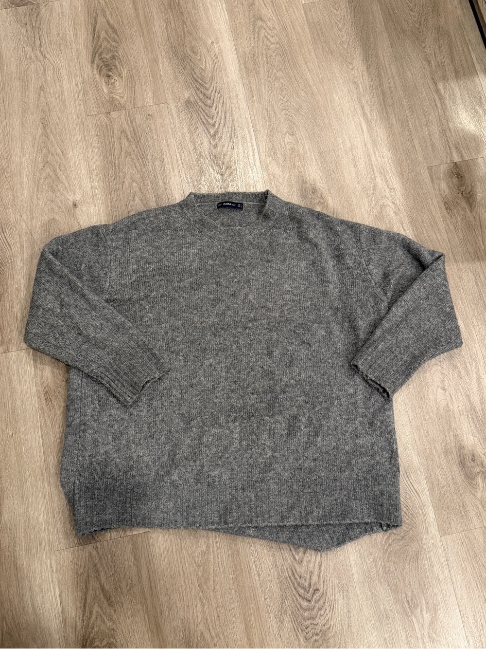 Zara gray oversized knit sweater L